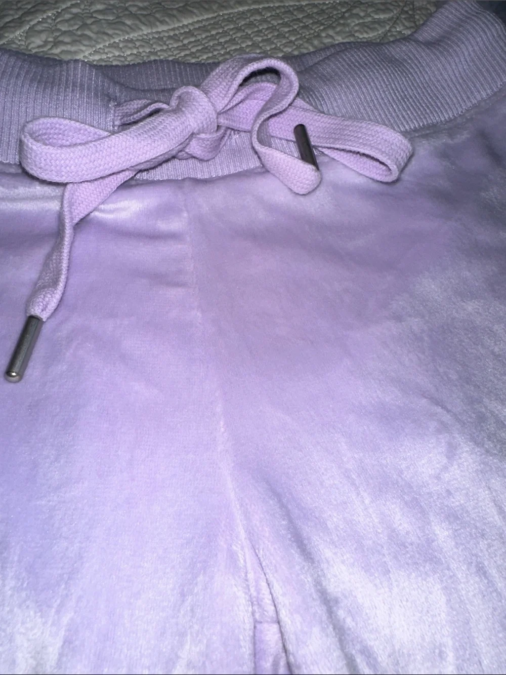 aerie Lavender Velour Straight Leg Pants
